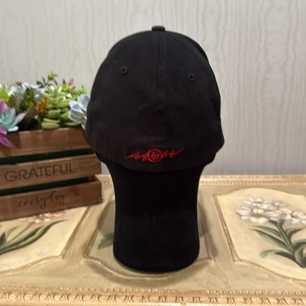 Anoma 2006 Y2K Green Day Fine Wale Corduroy Cotton Spandex Fitted Cap Black Red